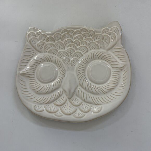 Pottery Barn Owl Shaped Plate Harvest Fall Platter Decorative Dish - Picture 1 of 7